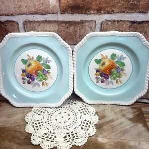 Vintage Old English Johnson Brothers fruit plate. Set of 2.